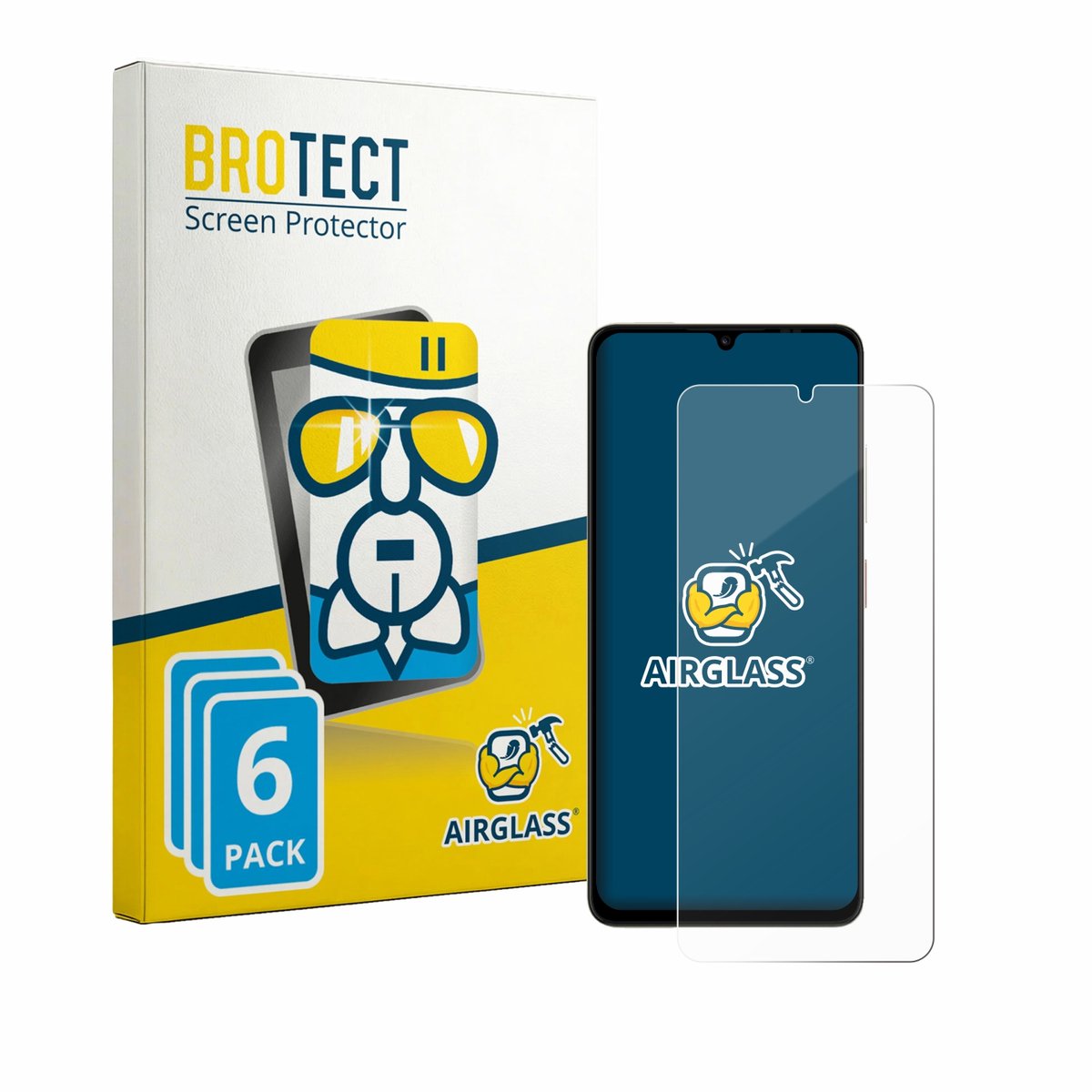 Screenprotector 6 Stuks voor ZTE Blade A76 Beschermglas transparant