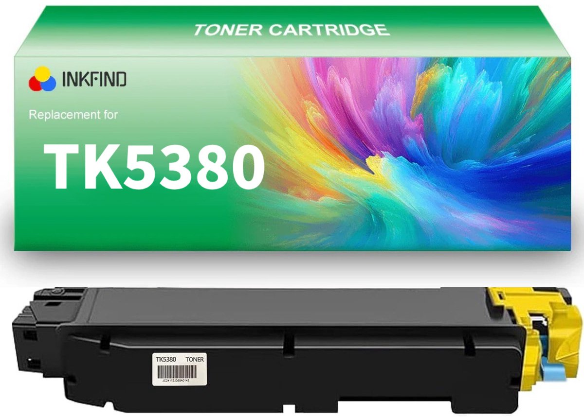 INKFIND TK-5380 Geel tonercartridge compatibel met Kyocera TK5380 TK-5380 Geel geschikt voor Kyocera ECOSYS PA4000cx/MA4000cifx - 1-pack Geel