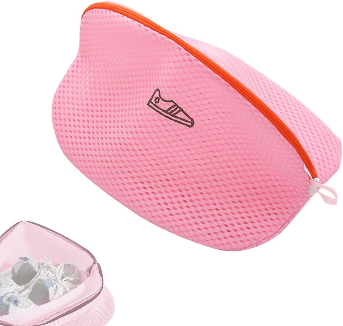 Wasmachine Schoenentas Mesh Waszakken Schoenen Wassen Gladde Ritssluiting Compact Formaat Wit