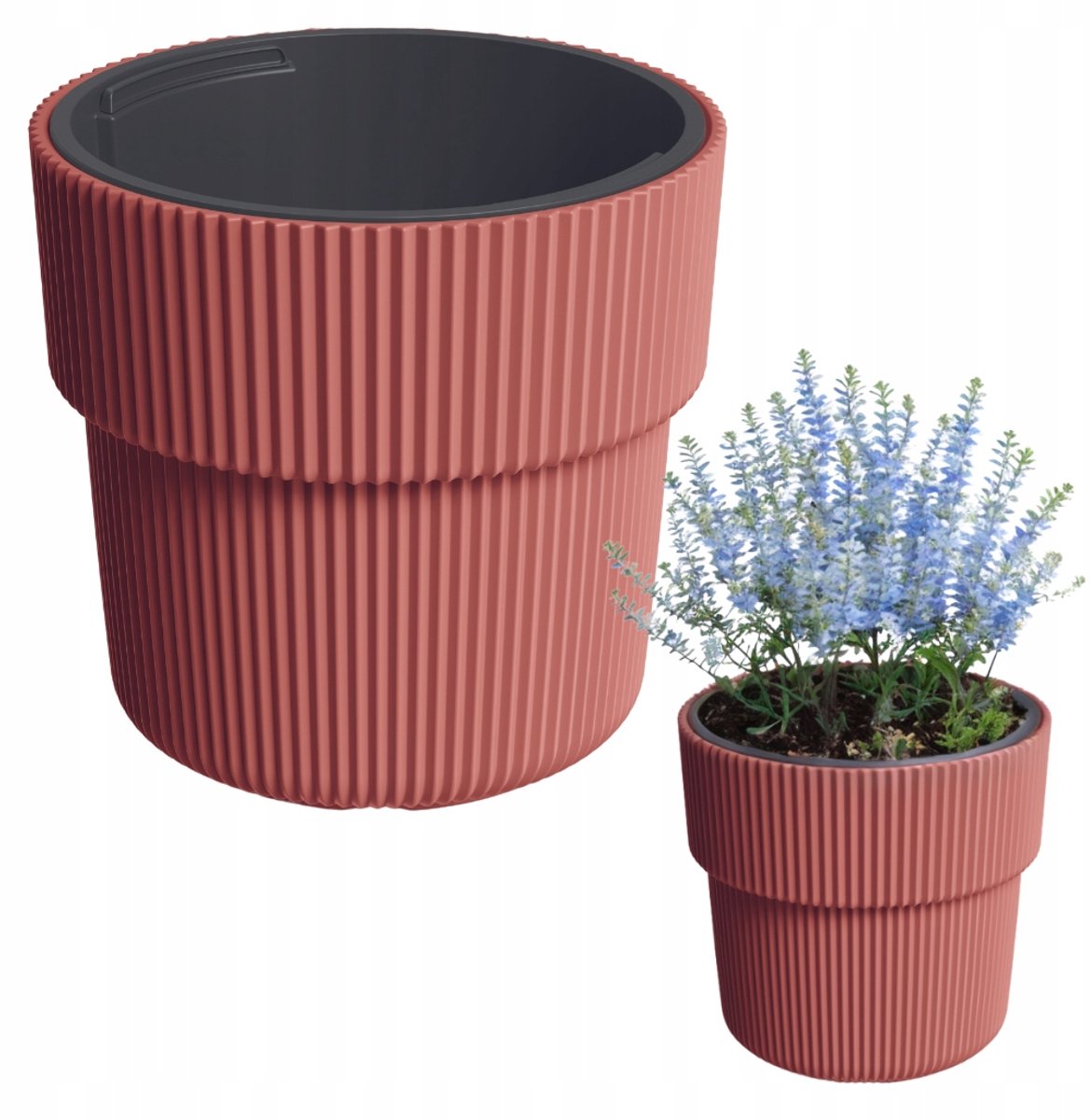 Milly Sierlijke Ronde Pot met Inzetstuk - Koperkleurig 30cm