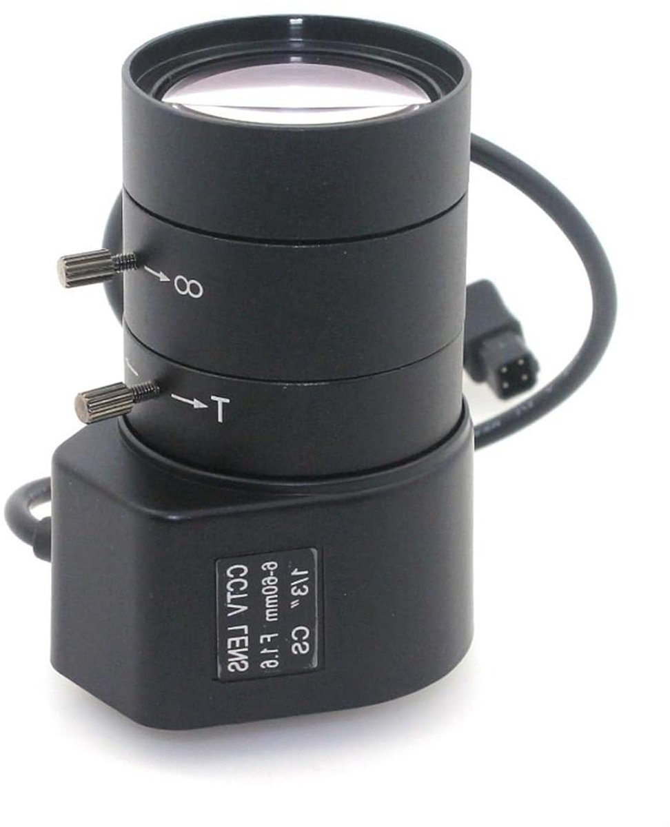 Microscooplens - Varifocale Lens - Detail Inspectie - Automatische Iris - 6-60mm - Zwart