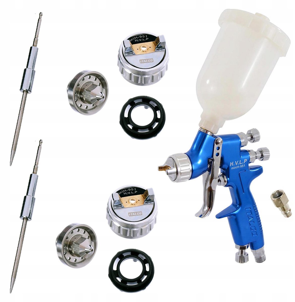 Italco H-951 Mini HVLP Luxpout - 250ml - 3x uitloopmond (0,5, 1,0, 1,2mm)