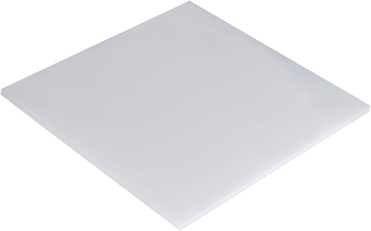 Kunststof Platen - Nylon PA6 - Onderdelen Fabricage - Hoge Slijtvastheid - 200x200mm 10mm - Wit