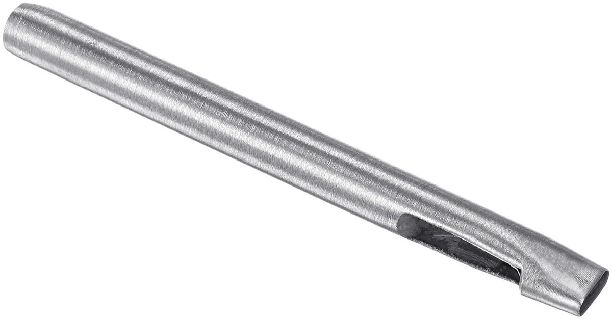 LIVIA HOME- Perforator Ovaal 45# Staal - Holle Gaten - Handgereedschap - Leren Tas - Snijden Meerdere Lagen - 100 mm Lengte - Leerpunt