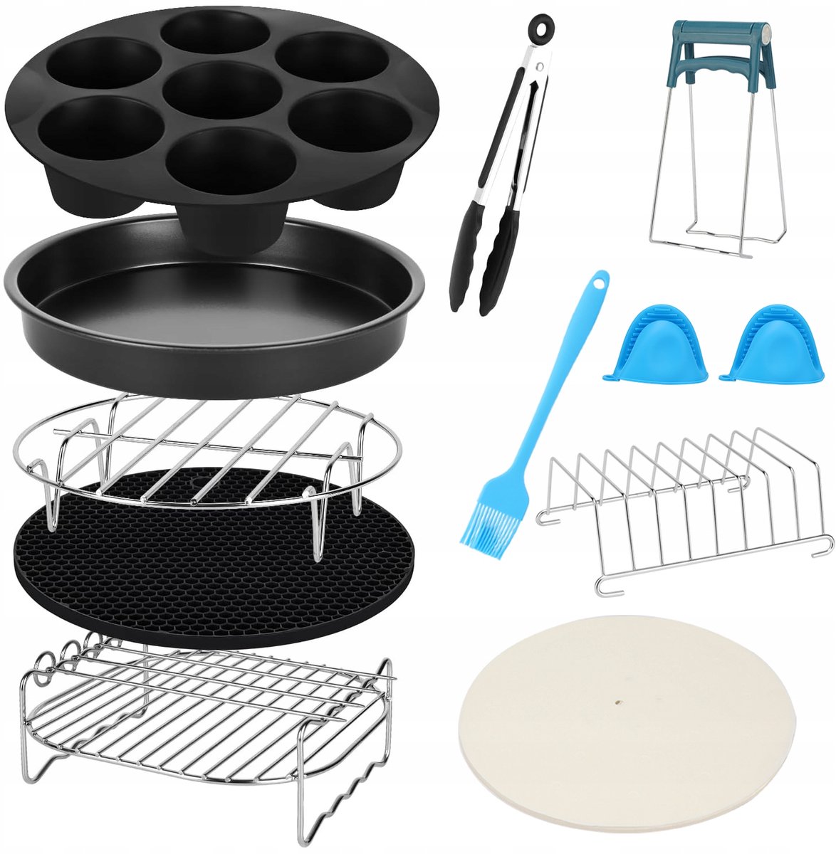 13-delige Airfryer Accessoireset - 7 Inch Universeel