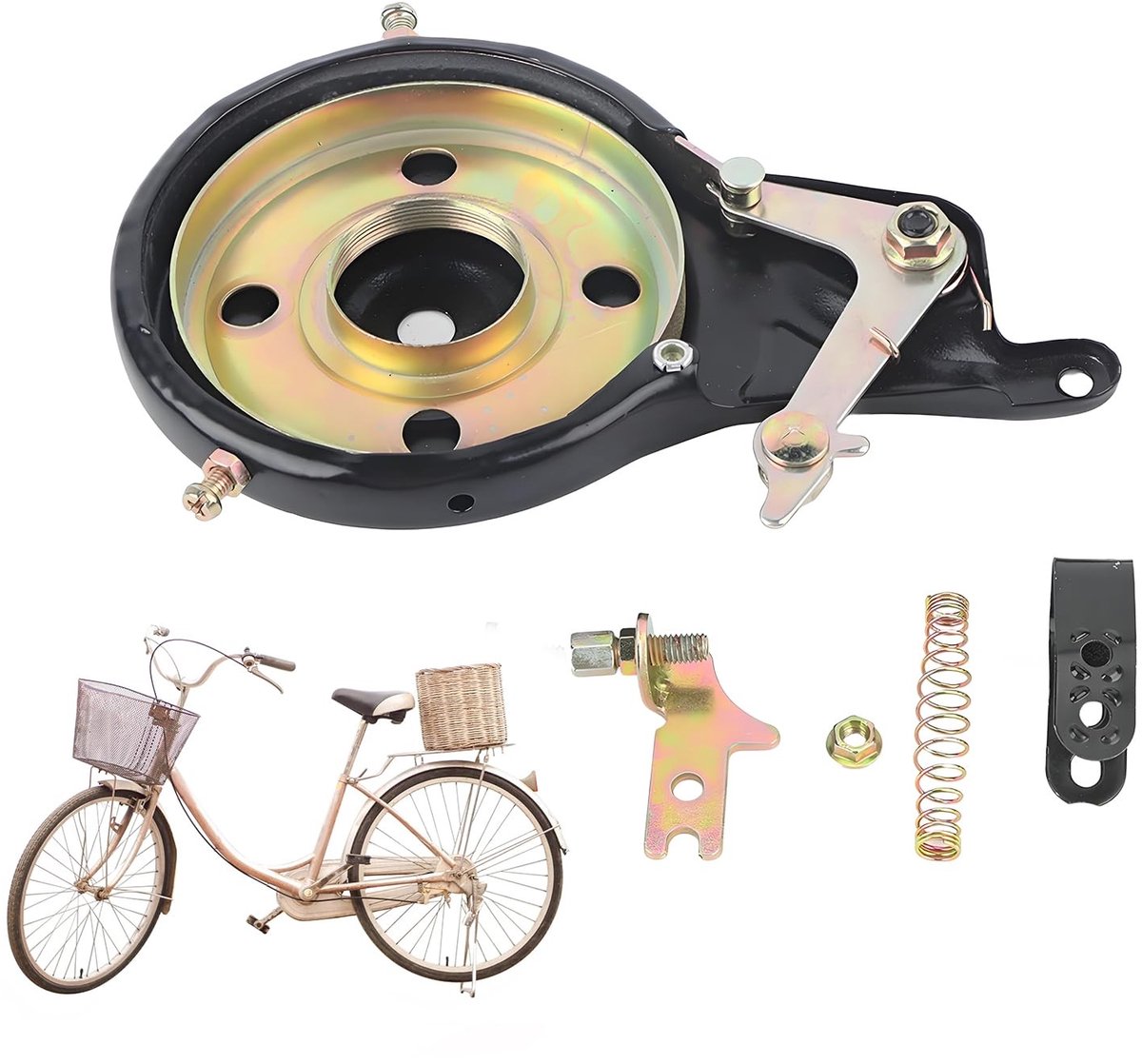Dailygoods- Achterbandrem Universeel - Stalen Fiets/Mountainbike - Naafrem - Rolremset - Achterste Trommelrem - Gewicht 418 gr - Fietsrem
