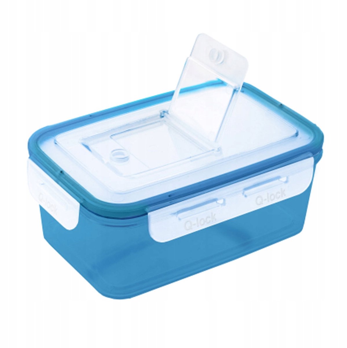BranQ Q-Lock rechthoekige voedselcontainer 1L blauw