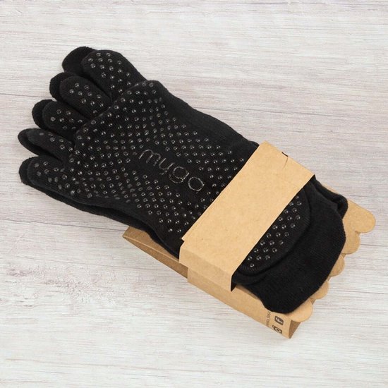Myga Antislip Teensokken Yoga Maat M - Zwart van Myga — afbeelding 3