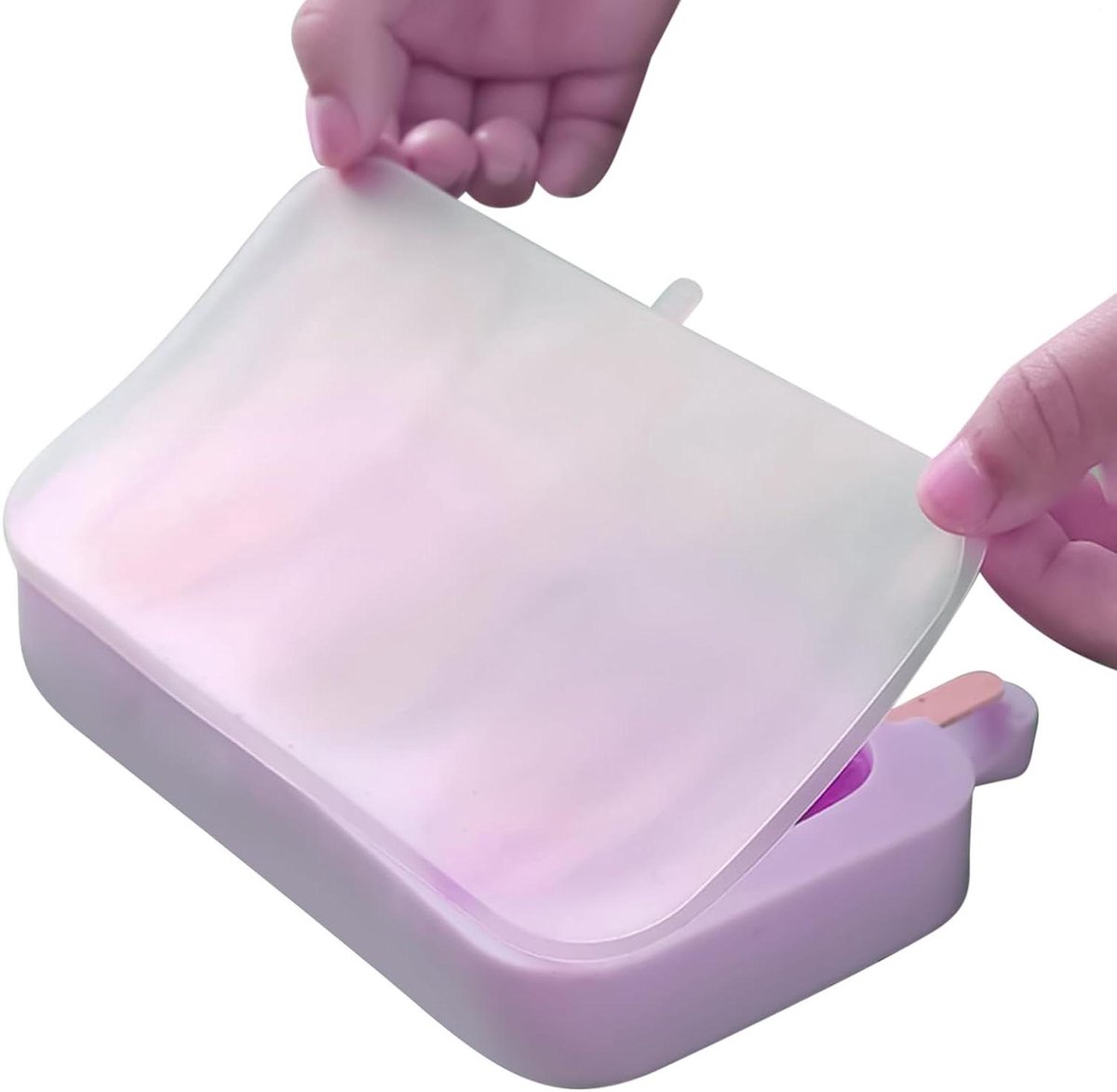 IJsstokjes Vormen - Vriezer Trays - Zelf Desserts Maken - Herbruikbaar Ontwerp - 19.5x10.5 cm - Violet