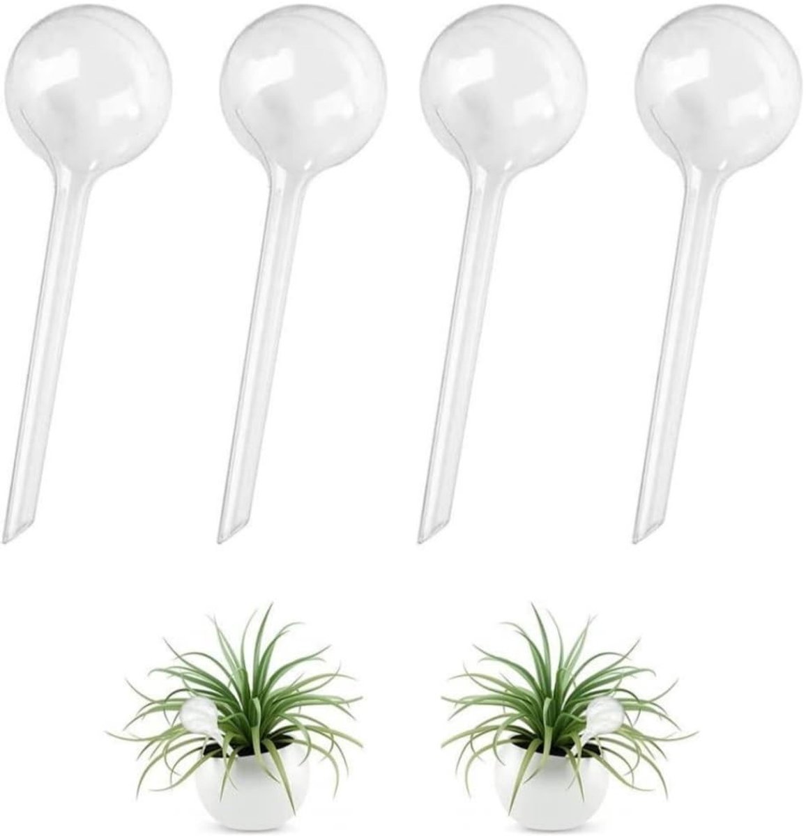 VLEMICO- Gietkugels 4 Stuks - Zelfbewatering voor Potplanten - Plantenbewatering - Plantendruppelaar - Zelfbewateringssysteem - Geschikt voor Binnen/Buitenplanten - Bewateringsballen