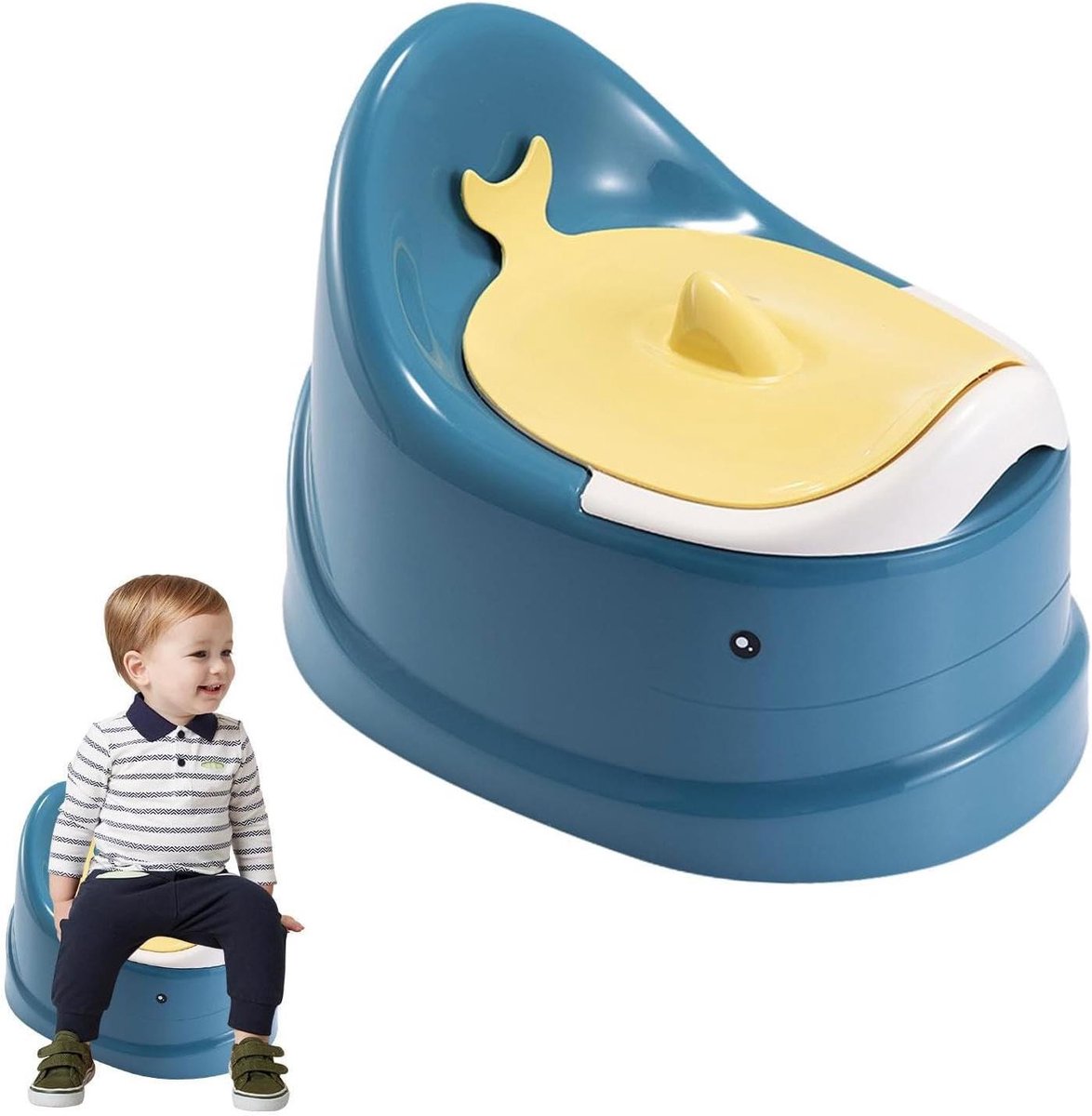 Kinder Zindelijkheidsstoel - Potjestrainer Reizen - Zindelijkheidstraining Leren - Verbeterde Stabiliteit - 30x235x215cm - Blauw