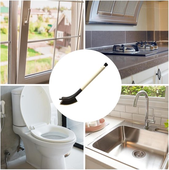 Voegenborstel Haren - Schrobborstel Smalle Plekken - Kieren Reinigen - Antislip Handgreep - 32.5 cm Lengte - Niet gespecificeerd — afbeelding 5