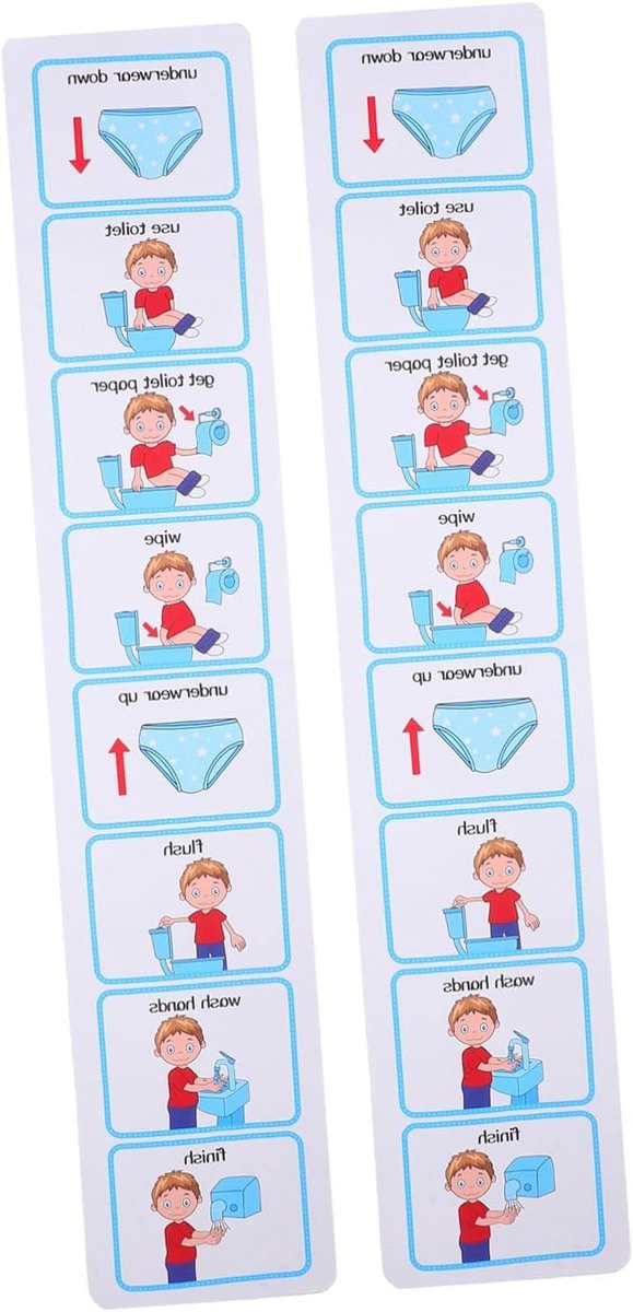 Zindelijkheid Stickers - Visueel Schema - Kinderen Leren - Stimuleert Interesse - 51 x 10 cm - Multi