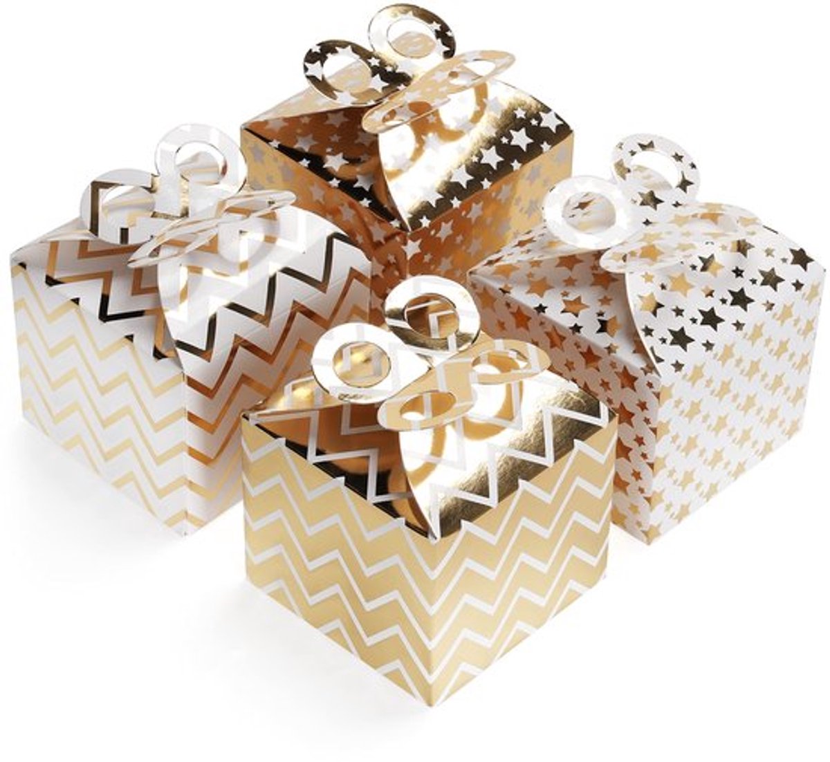 Onf3 - Feest Geschenk Doosjes - Wit Gouden Ontwerpen - voor Feesten