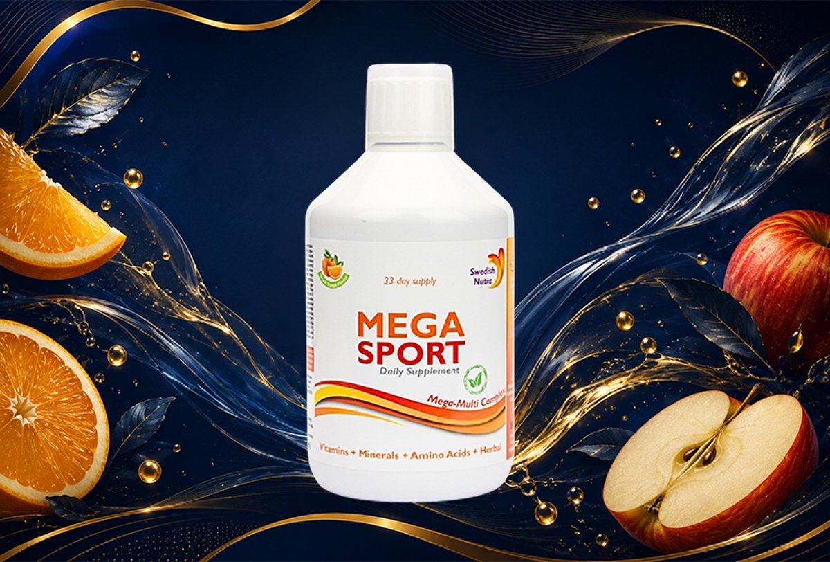 Mega Sport multivitamine van Swedish Healthbrand is een uniek mix van vitaminen en mineralen. Al deze ingrediënten en nutriënten zorgen voor een verbetering van energie en uithoudingsvermogen. Deze blend Mega Sport valt onder de Multiv