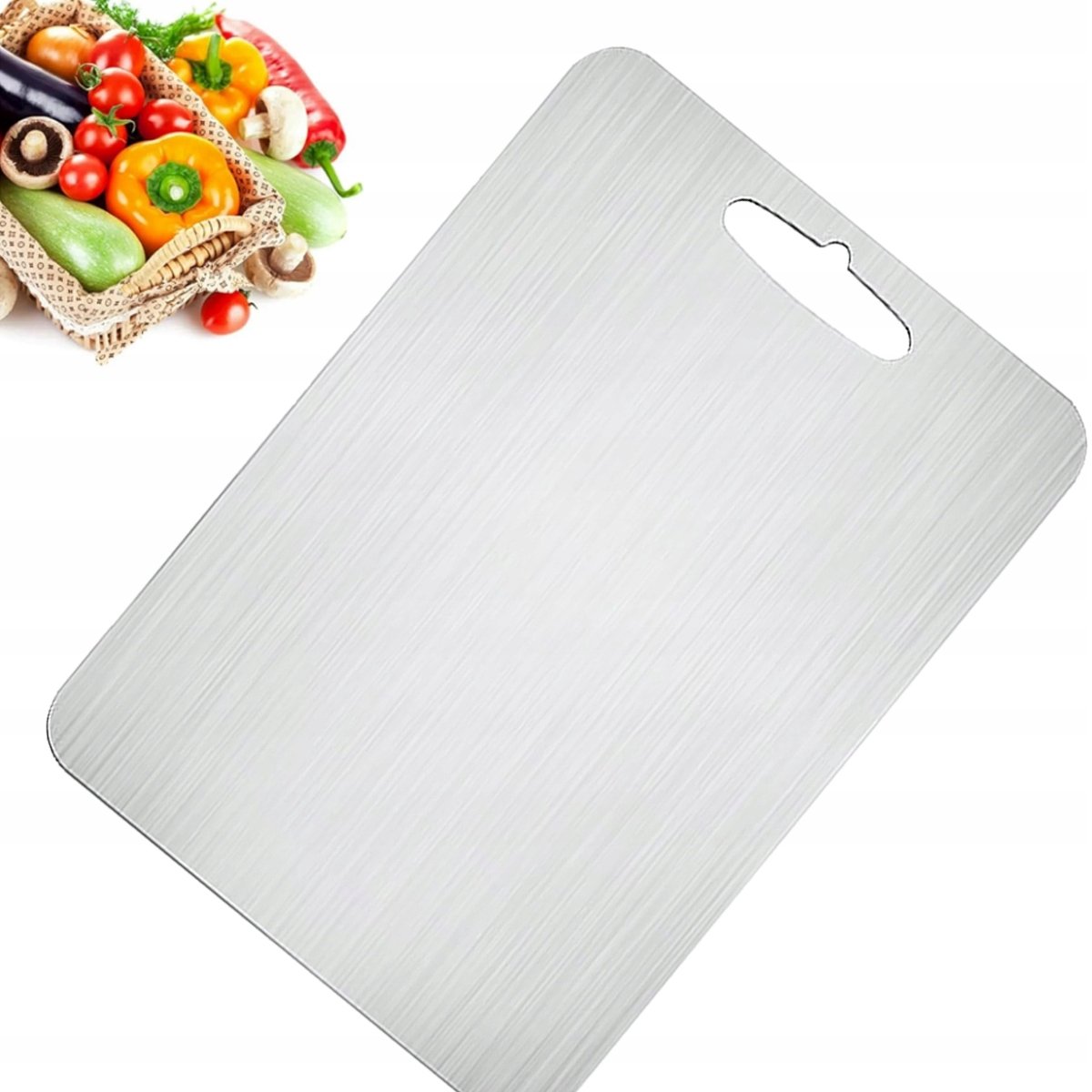 Dubbelzijdige RVS Snijplank 34x23 cm - Hygiënisch & Duurzaam