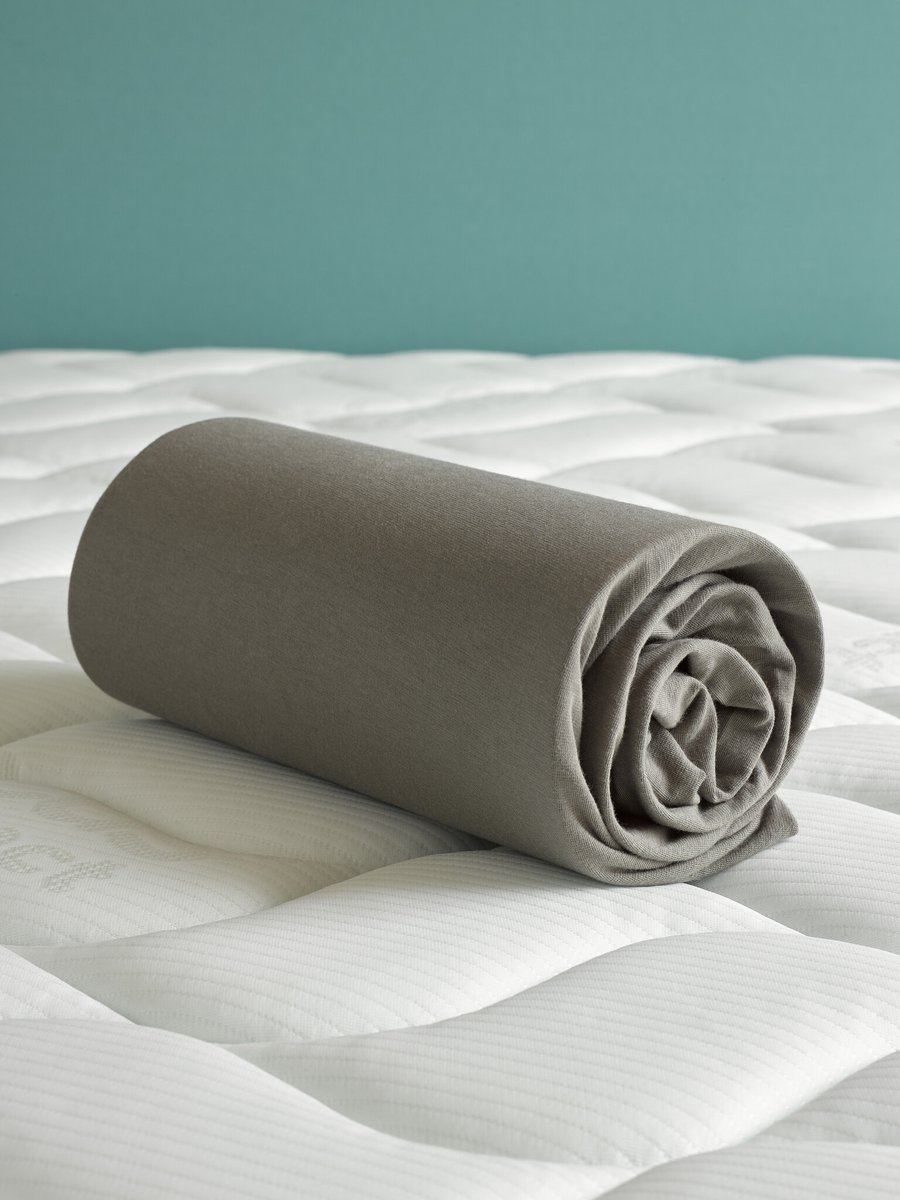 De Witte Lietaer Hoeslaken - Case Steeple Grey - Tweepersoons - 140 x 200/220-h40 - Katoen Jersey