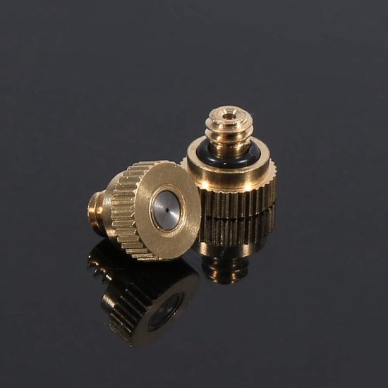 Dailygoods- Misting Nozzles 20 stuks - Lekvrije Messing/roestvrij staal - Verstelbare opening 0,2mm/0,6mm - Voor koelsysteem - Geschikt voor buitengebruik - Inclusief zelfafdichtende o-ring - Nevelsproeier van Dailygoods — afbeelding 4
