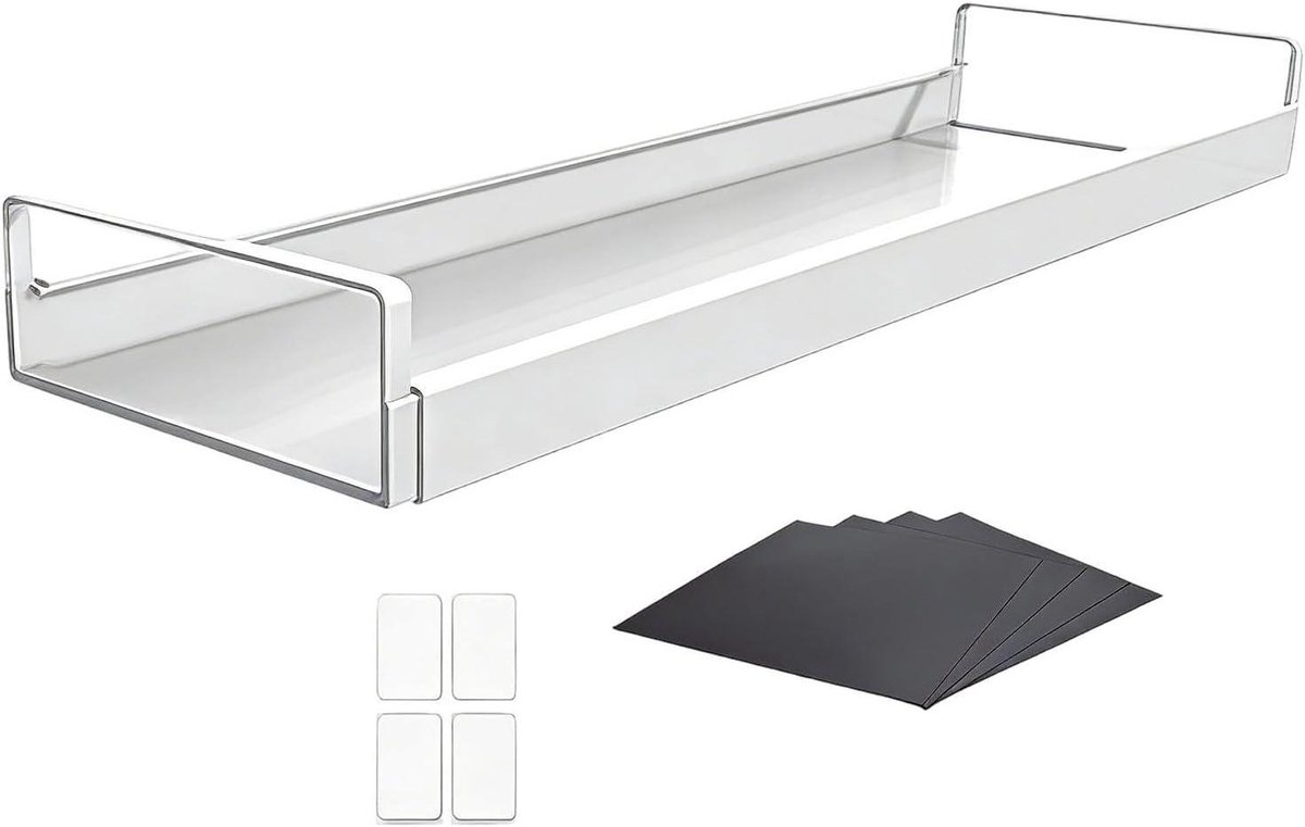 Ovenrooster Opbergrek - Keuken Organizer - Koken en Bakken - Magnetische Montage - Verstelbaar 40-76 cm - Wit