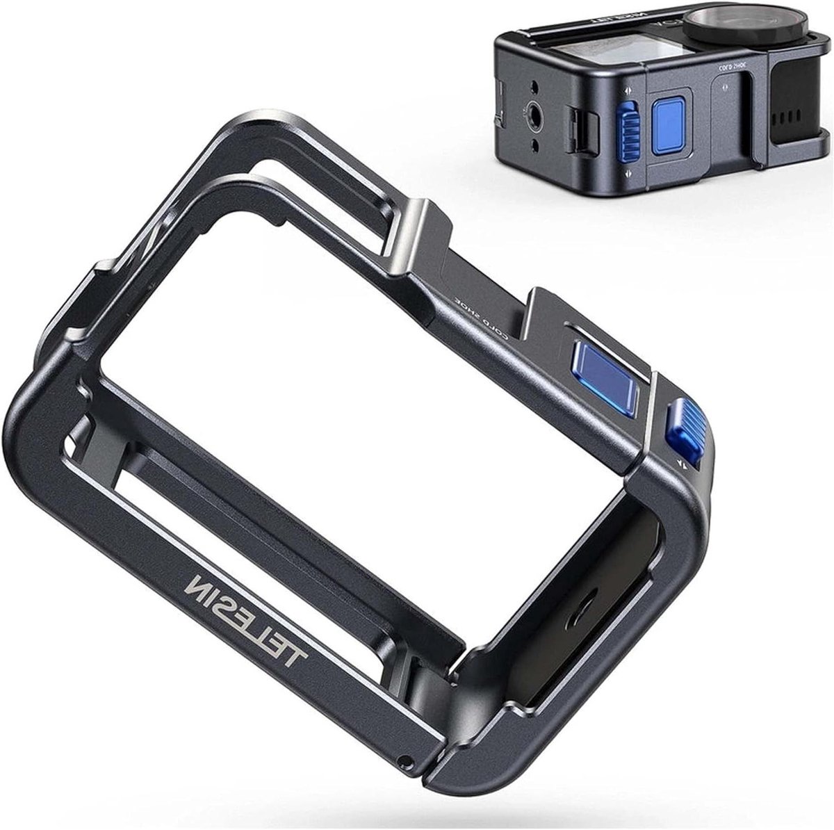 Camera Kooi - Beschermframe - Actie Opnames - Ultralicht Aluminium - 54 Gram - Zwart