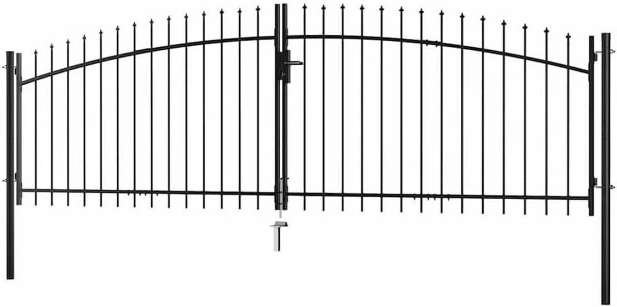 Tuinpoort Dubbele Vleugels - Metalen Hek - Privacy en Veiligheid - Gepoedercoat Staal - 40