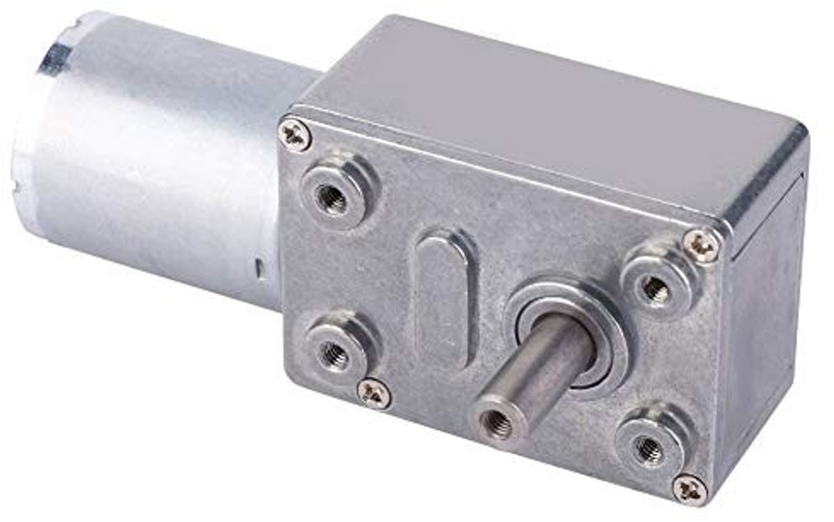 JHUBERS - Worm Gear Motor - 24V DC Motor - Sterke en Stille Motor - 5-150RPM - Geschikt voor Diverse Toepassingen - Hoogwaardige Prestaties - Compa...