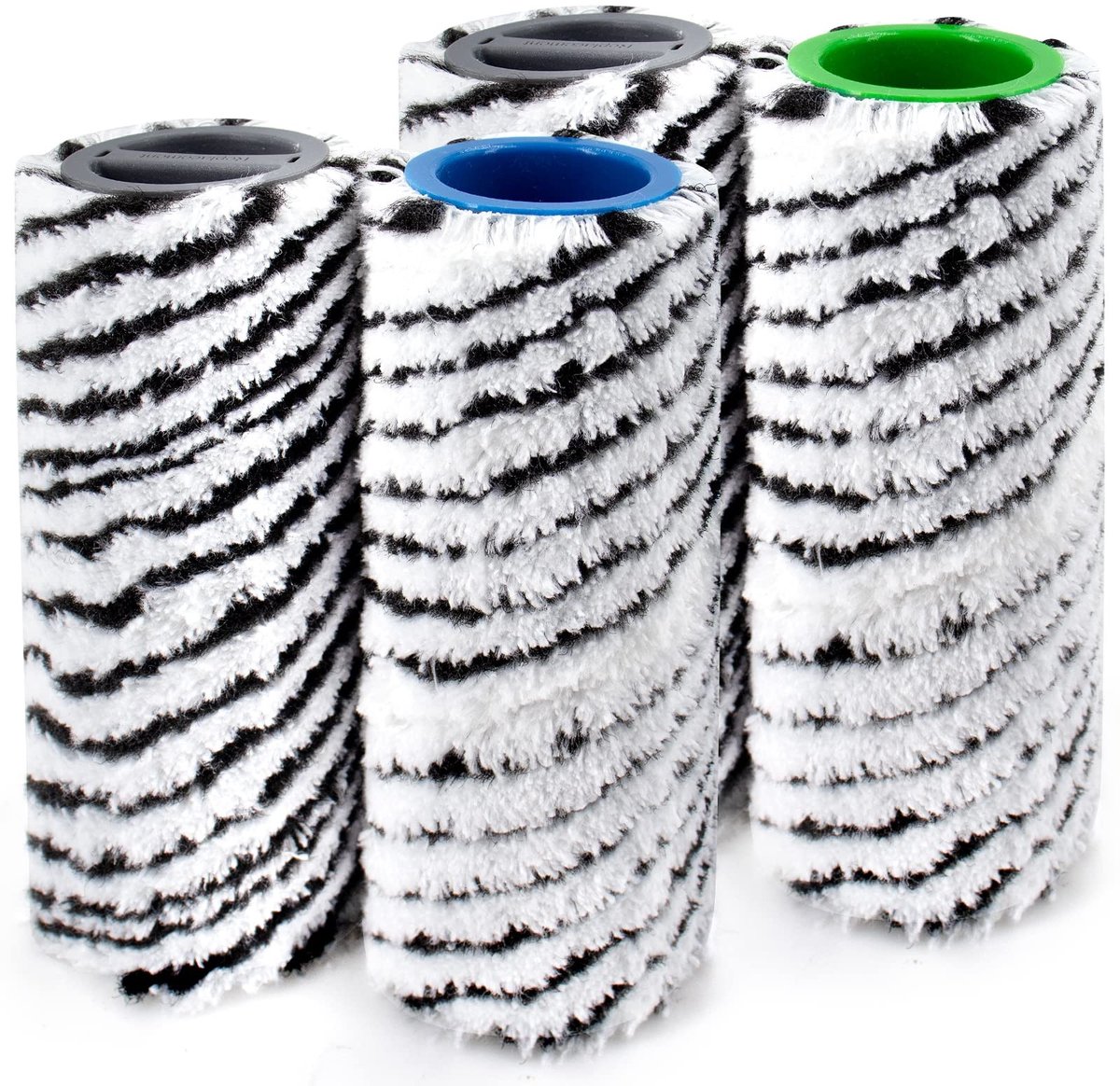 JHUBERS- Rollerborstel Hoge Kwaliteit - Vloerborstel Schoonmaak met Steel - Microvezel - Duurzaam - Voor Harde Oppervlakken - Machinewasbaar tot 60 °C