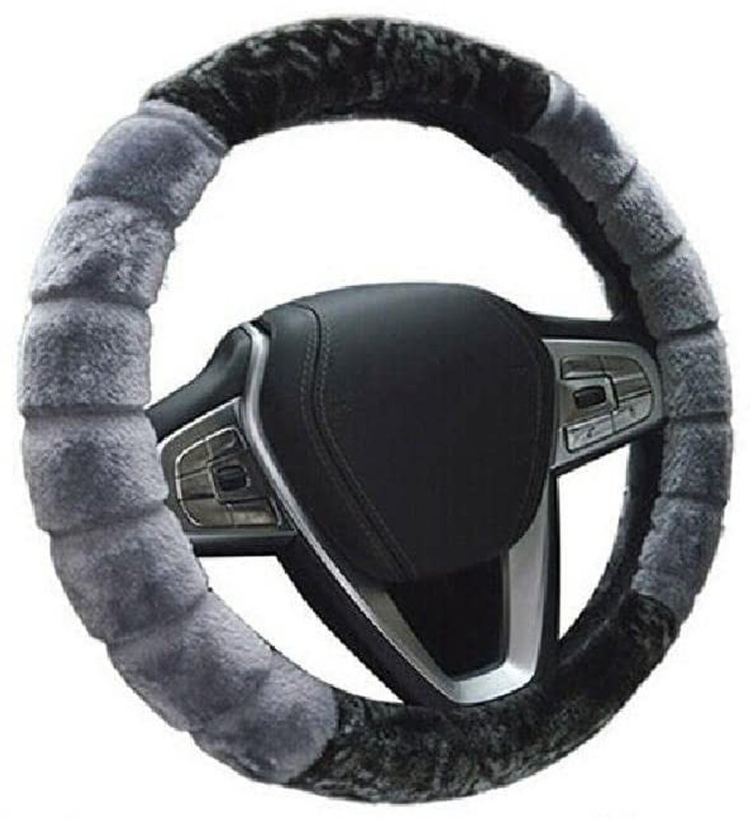 JHUBERS- Stuurwielcover Zacht Pluche - Universele Stuurhoes - Diameter 38cm - Comfortabel en Warm - Geschikt voor Alle Auto's - Hoogwaardige Materialen