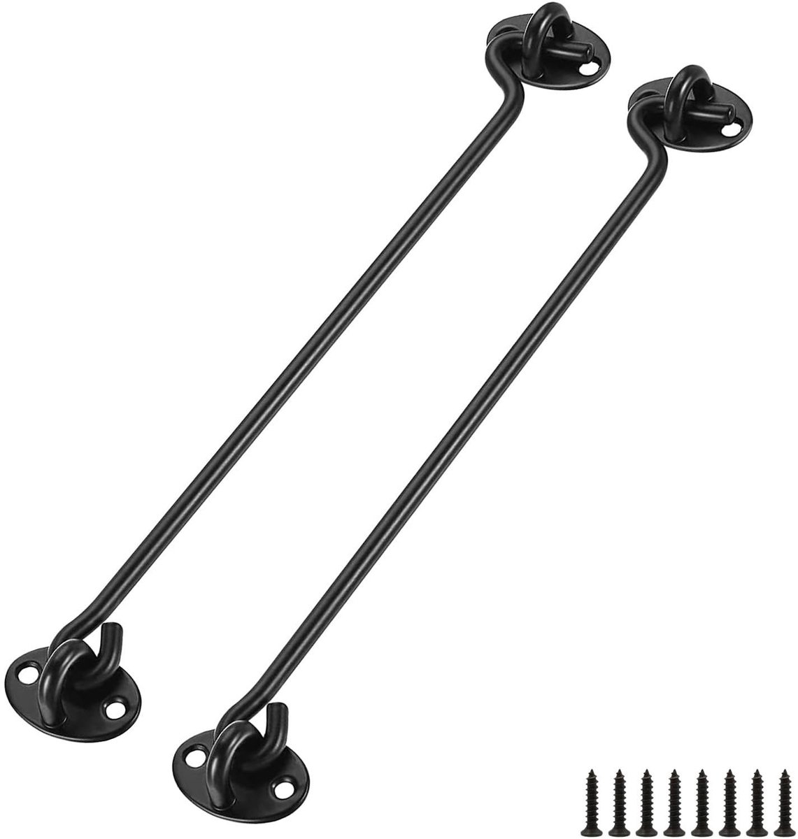 JHUBERS- Stormhaak 30 cm - Set van 2 - Roestvrij Staal - Anticorrosie - Inclusief 8 Bevestigingsschroeven - Eenvoudige Montage - Bevestigingshaak