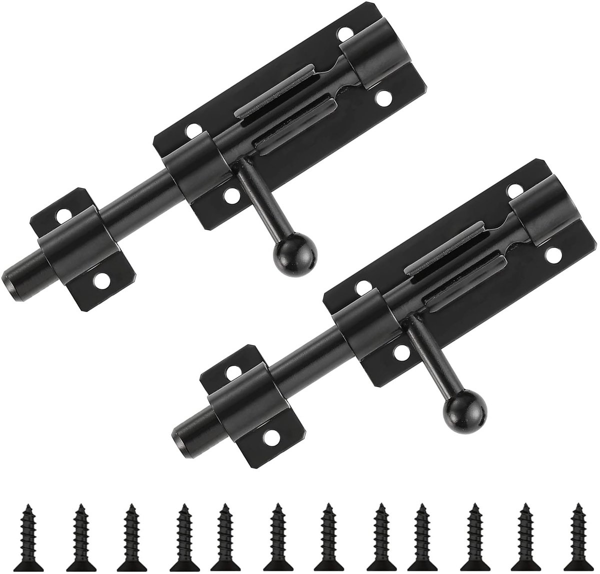 Dailygoods- Deurvergrendeling 4 inch - Roestvrij Staal 304 - Schuifslot - Boutgrendel - Hangslotgeschikt - 2 Stuks - Slot