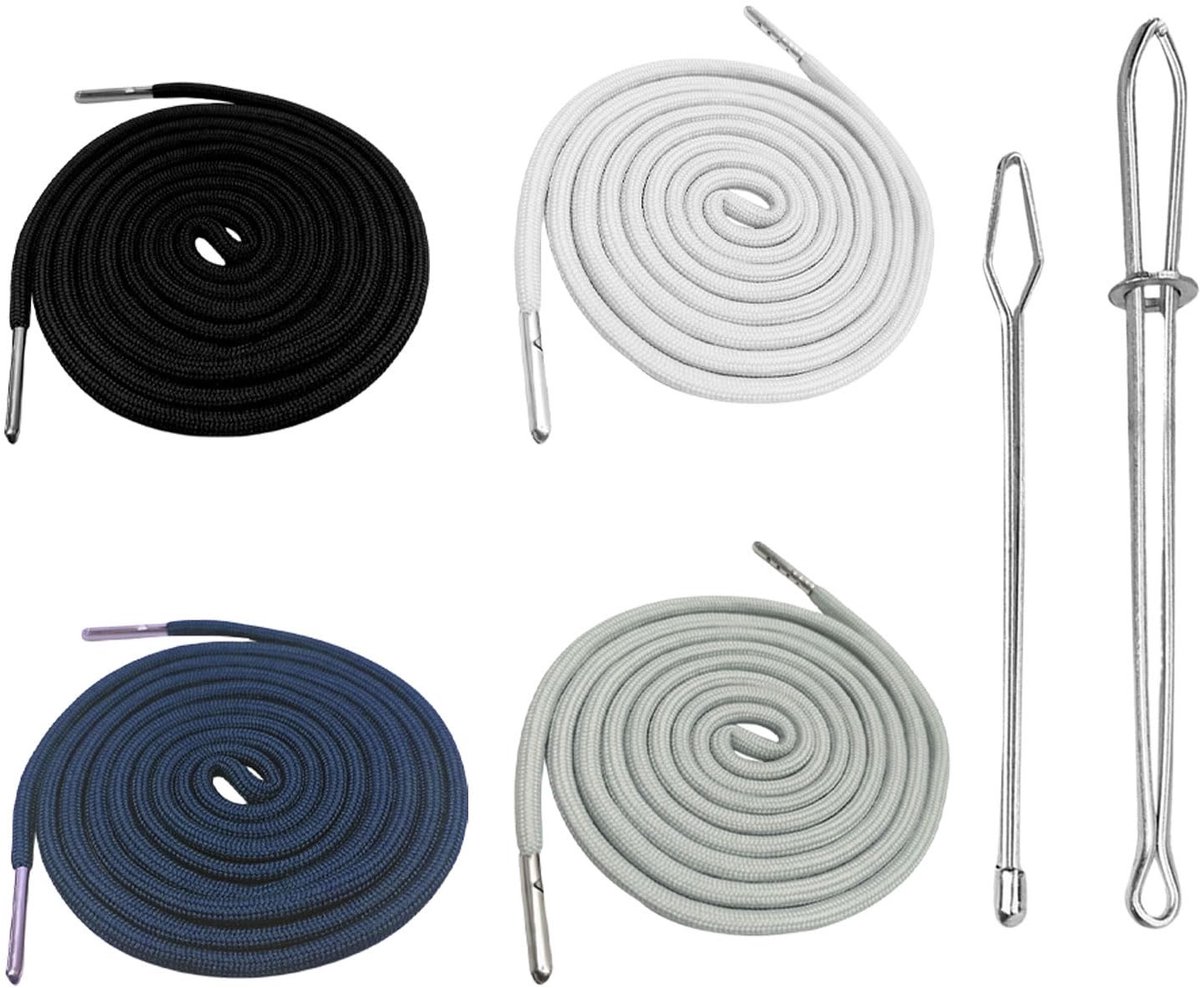 Dailygoods- Trekkoord 140 cm - Uittrekbare Sleutelhanger - Koord - Vervanging voor Broekband - Polyesterband met Metalen Uiteinden - Ideaal voor Sportkleding - Kledingkoord