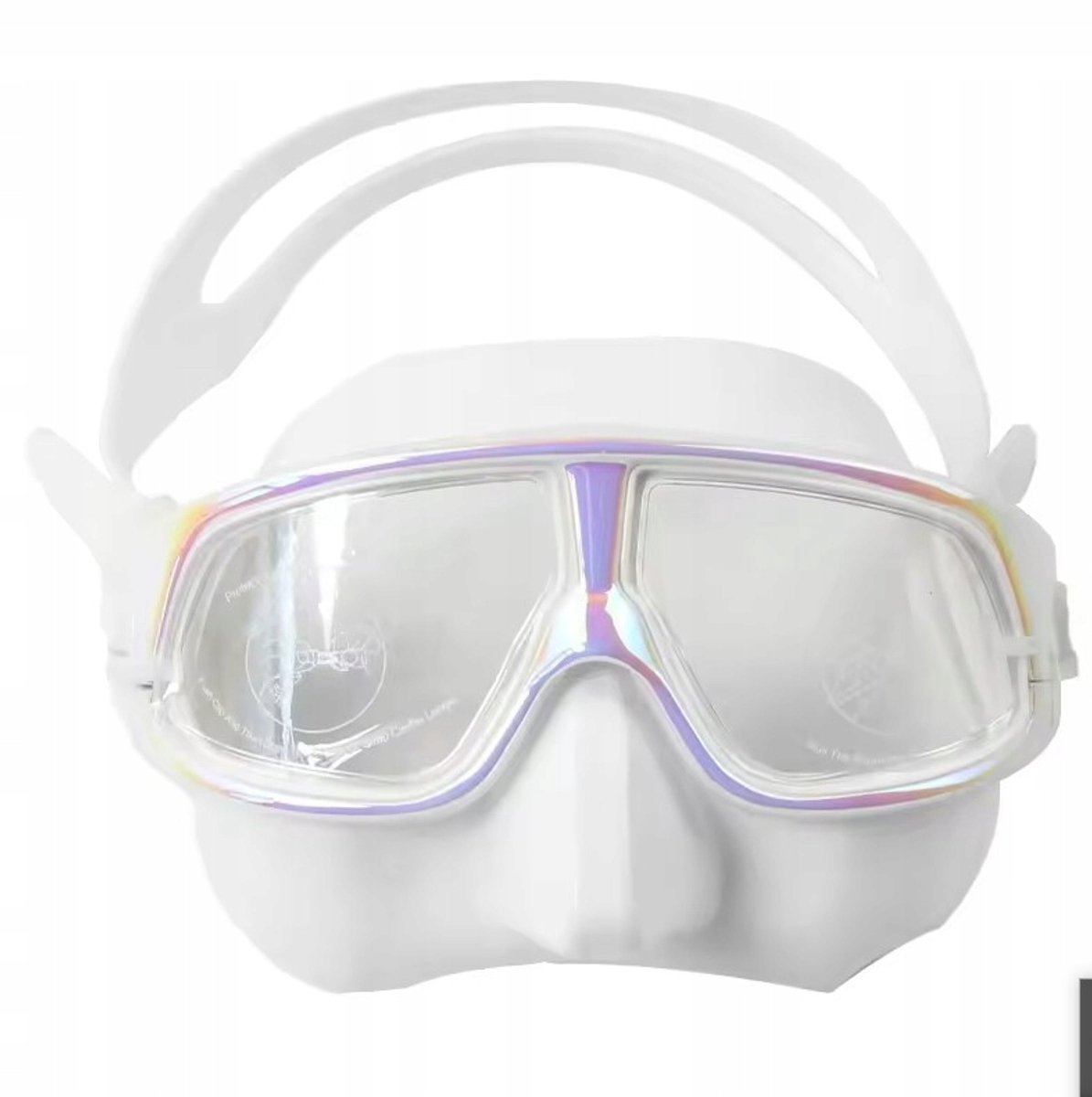 Duikmasker NTM-08 Wit/Regenboog - Freediving, Snorkelen