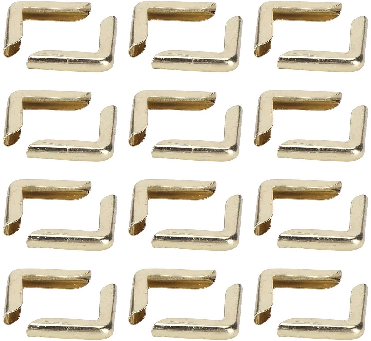 Dailygoods- Hoekbeschermer 100 stuks - Retro Boekhoekbeschermer - Gouden Decoratie - Aluminiumlegering - 14x14x2.2mm - Nostalgisch Ontwerp - Boekhoek
