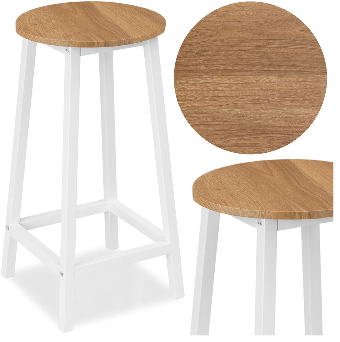 Hoker FLINT Modern Oak/Wit - Stabiel & Compact Keuken Krukje