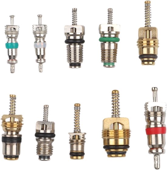 Klepkern Set - Ventiel Reparatie - Auto Airco Onderhoud - Aluminium Messing - 102 Stuks - Transparant — afbeelding 3