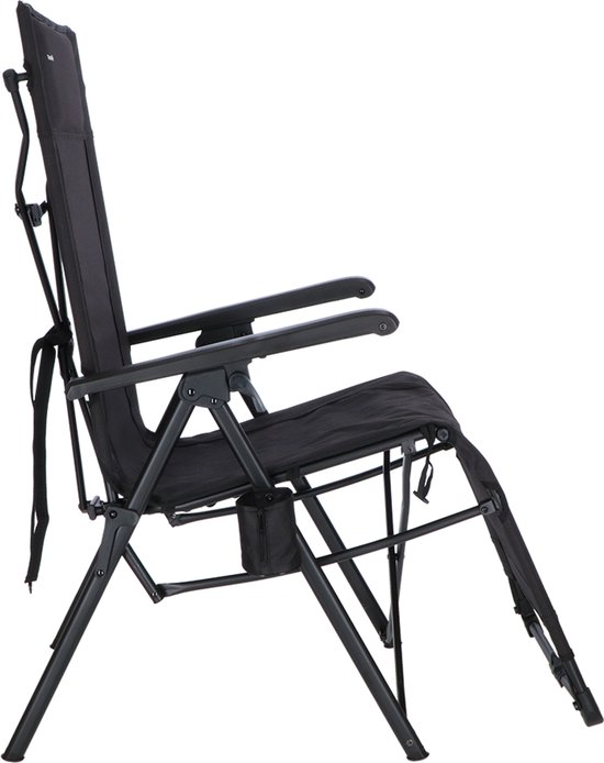 Travellife Festo set van 2 Relaxstoelen - Graphite Black - 110 kg draagvermogen - Inclusief bekerhouder en draagtas van Travellife — afbeelding 2