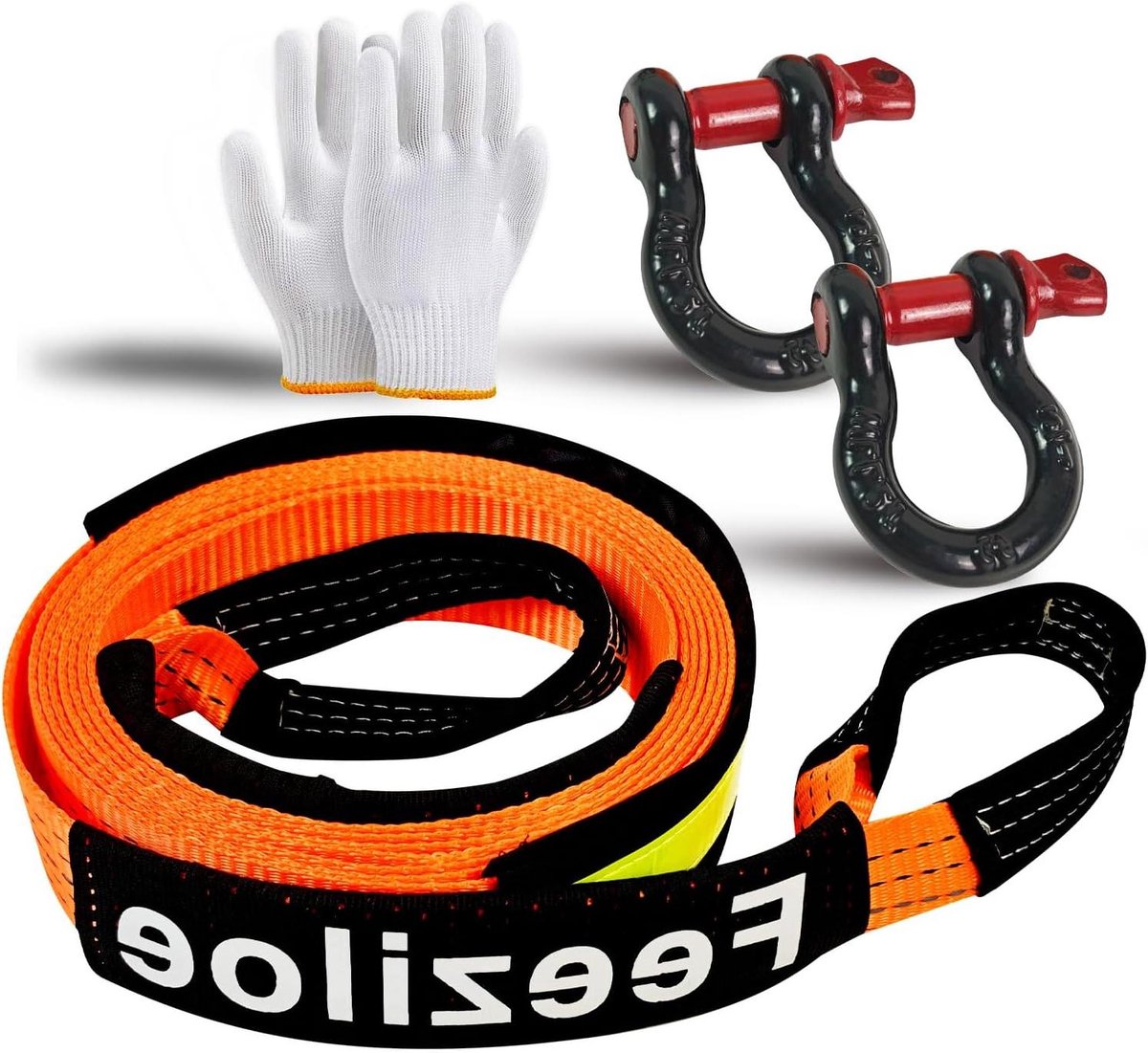 Sleepkabel - Trekriem Hulp - Voertuig Herstel - Hoge Sterkte - 5 Meter 10 Ton - Oranje