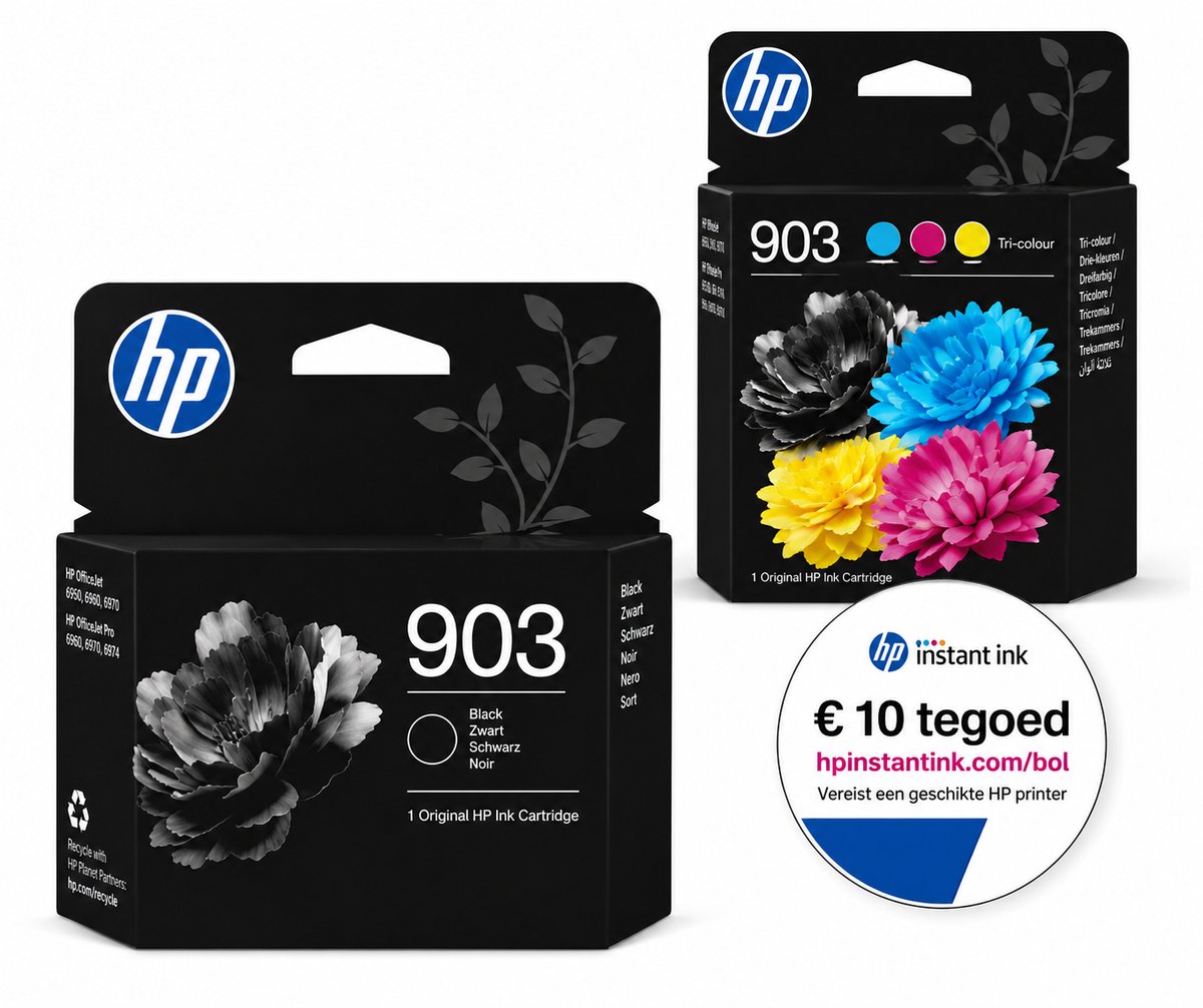 HP 903 - Inktcartridge - Origineel - Kleur & Zwart + Instant Ink tegoed
