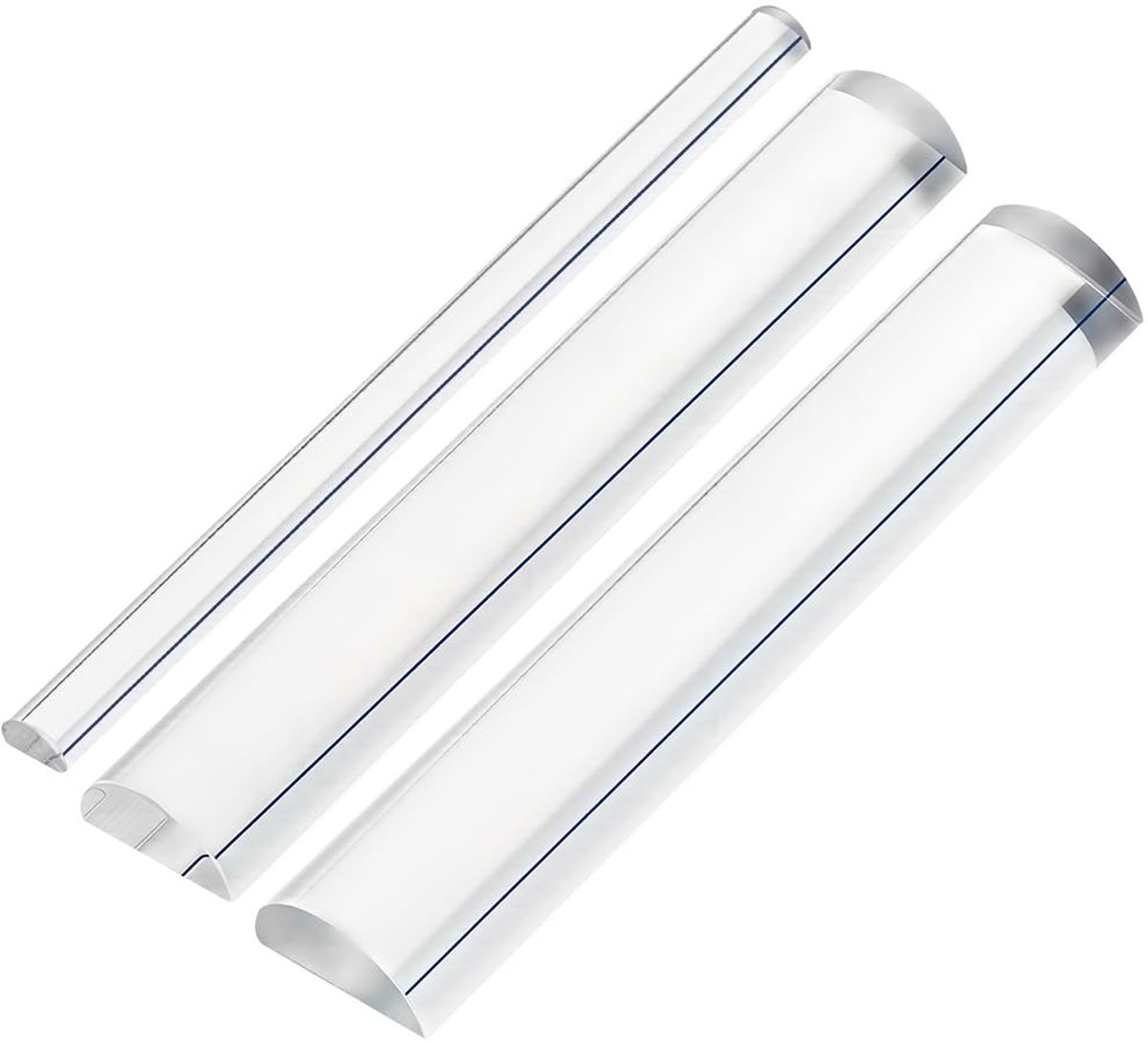 BRENZOOS- Vergrootglas 3 Stuks - Acryl Vergrootglaszoeker - Leesgidsstrips - Opbergdoos - Kristalhelder - Diverse Afmetingen - Leesliniaal