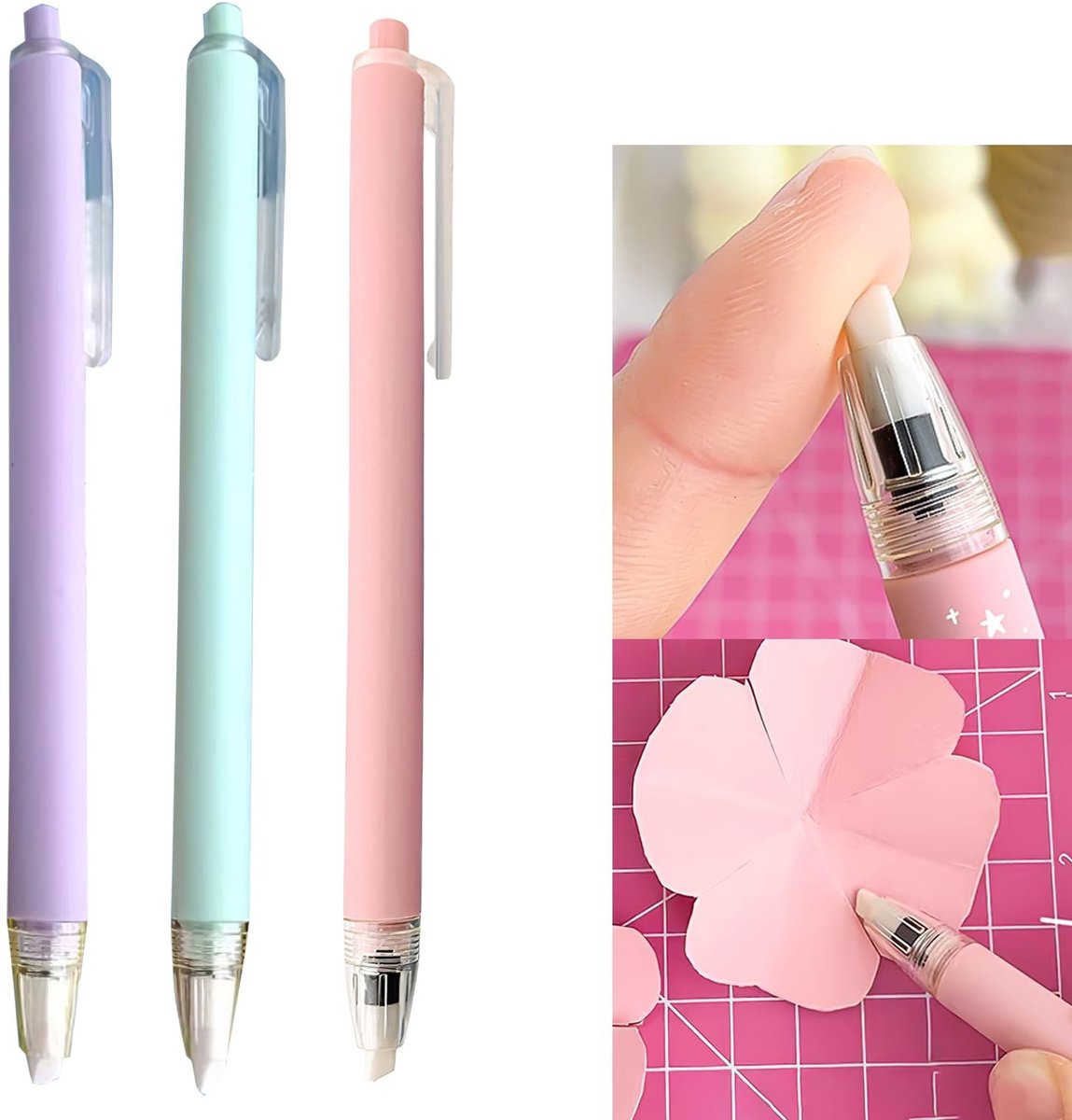 JHUBERS- Potloodsnijder 3 stuks - Keramische Snijder - Ambachtelijke Pen - Mini Desktop Snijder - Papiersnijder - Voor Tekenpapier