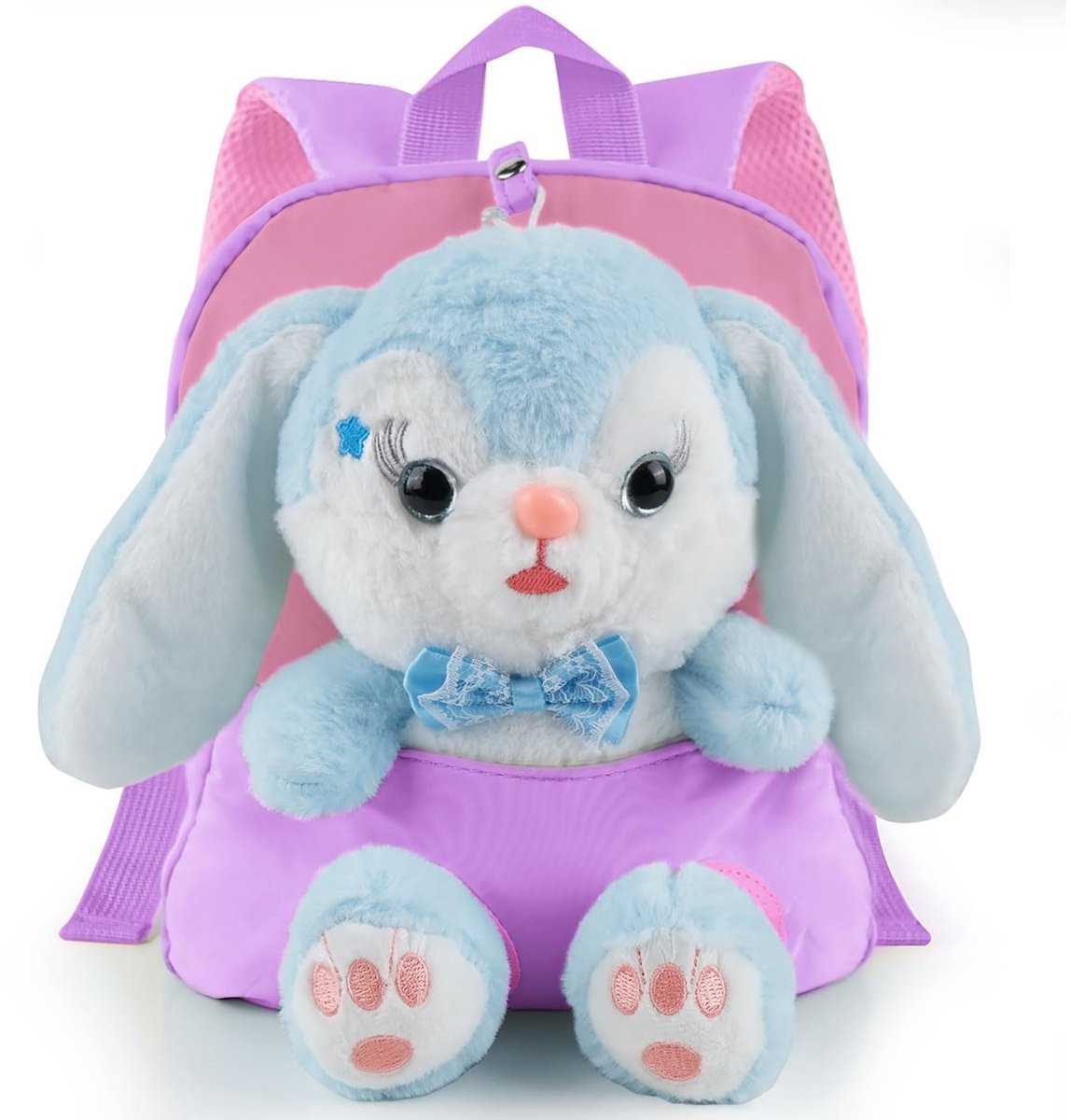 Dailygoods- Peuter Rugzak - Afneembare Pluche Pop - Kleuterschoolrugzak - Cartoon Kinderrugzak - Mini-Tas - Voor Kinderen 1-5 Jaar