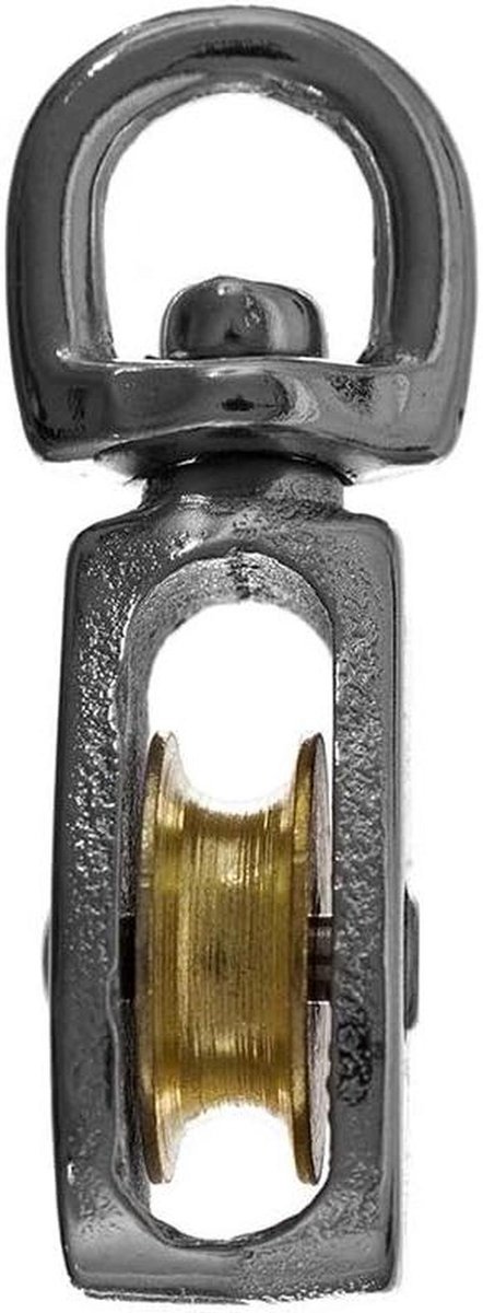 Enkelwiel Katrol - Draaioog Katrol - Touw Leiden - Gladde Rollen - 3/4 Inch - Vernikkeld