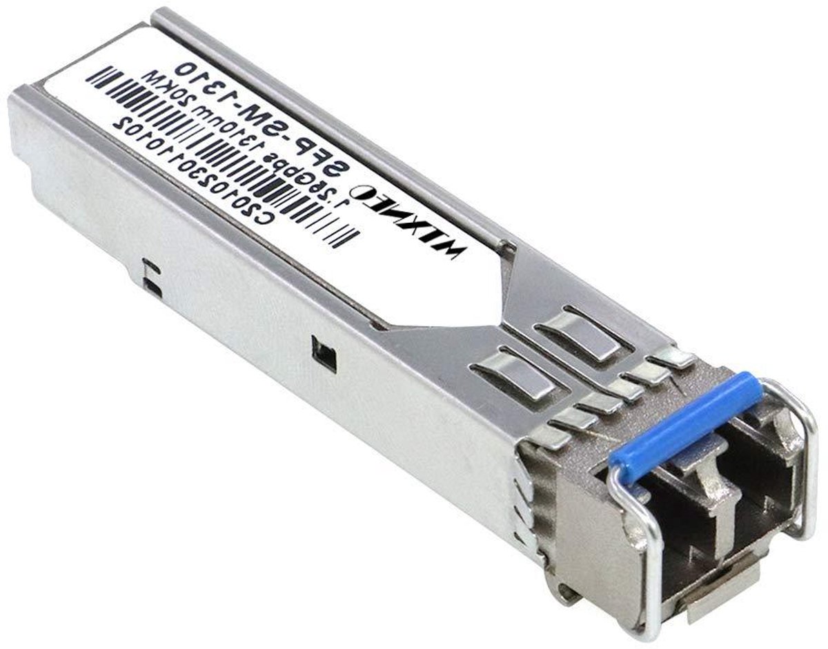 Netwerkmodule - SFP Transceiver - Netwerkverbinding Uitbreiden - Single Mode Glasvezel - 20KM - Zilver