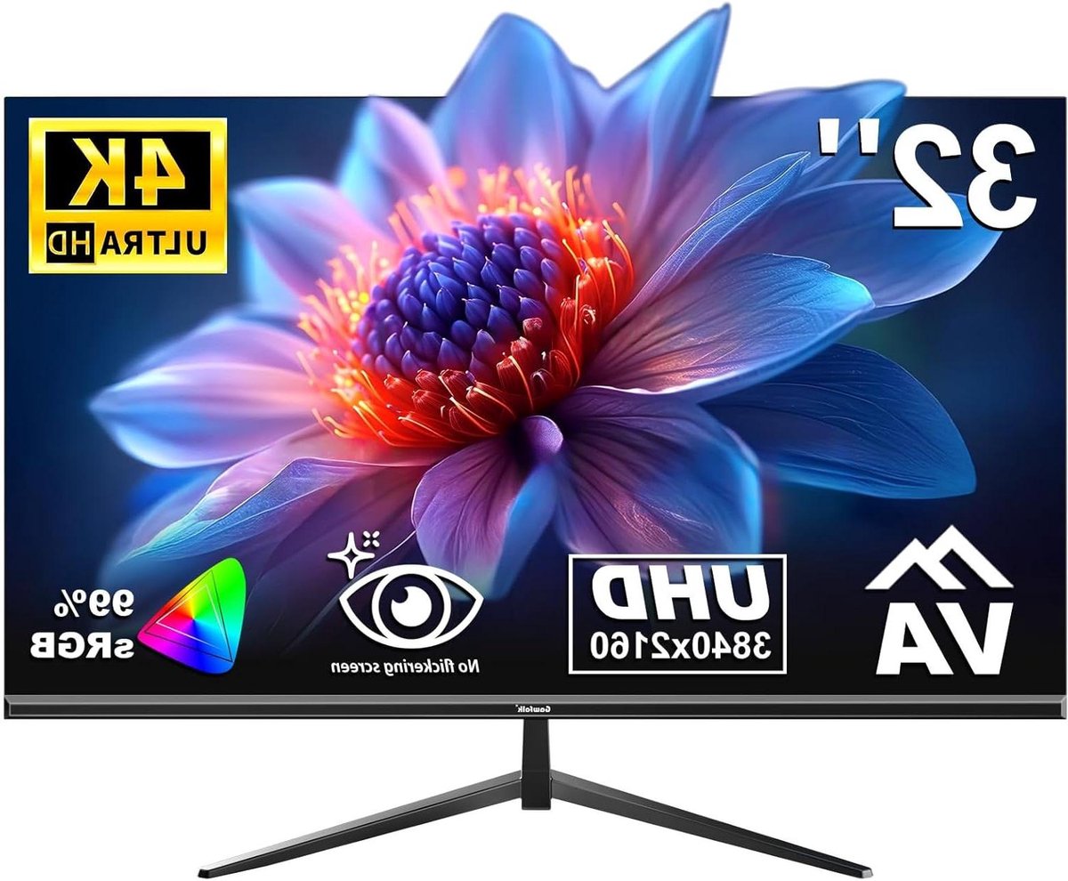 32 inch monitor - 4K UHD scherm - Visuele content - Randloos design - 3840 x 2160 - Zwart