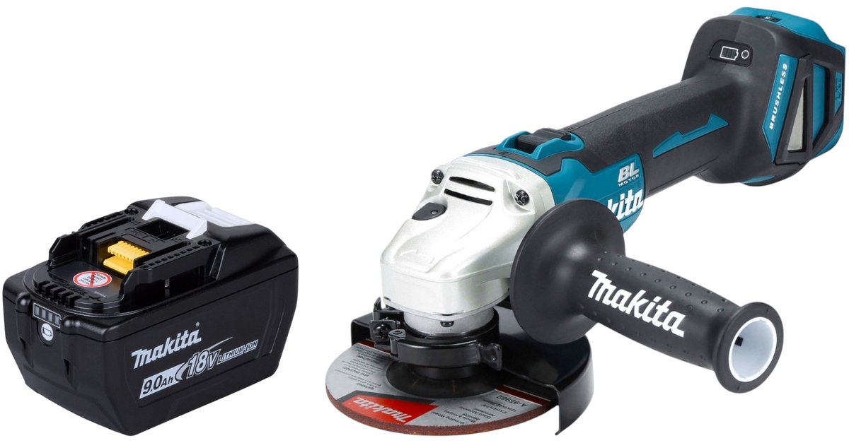 Makita DGA 511 Z Accu haakse slijper 18 V 125 mm Brushless Solo - zonder accu, zonder lader