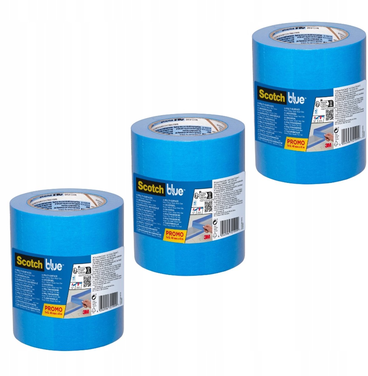 ScotchBlue Blauwe SchilderTape Mix Ondergrond 48mm x 41m - 9 Rollen