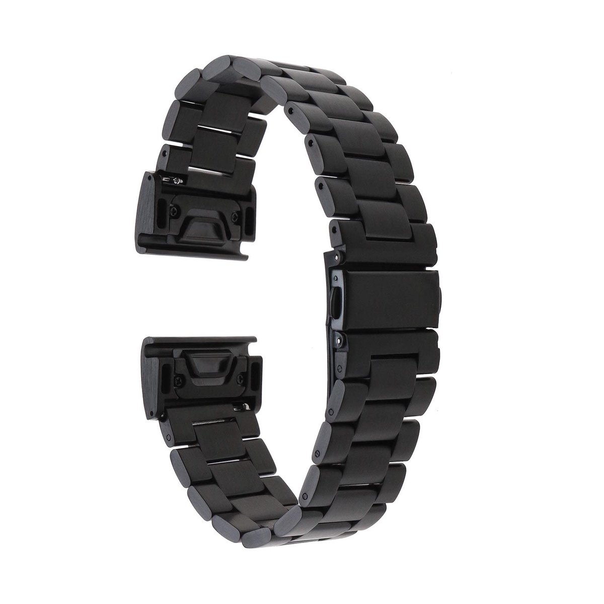 Dailygoods - Horlogeband vervanging - Roestvrij staal - Geschikt voor Garmin Fenix 7X - Zwart - Comfortabel en stijlvol - 130-235mm