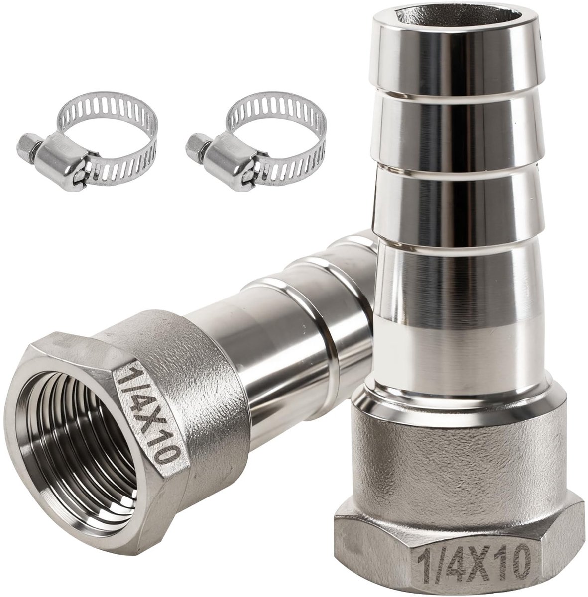Dailygoods- Slangtule 1/4 inch IG - 10 mm Roestvrijstalen Slangverbinding - Binnendraad Slangkoppeling - Slijtvast en Duurzaam - Lekvrije Afdichting - Slangaansluiting