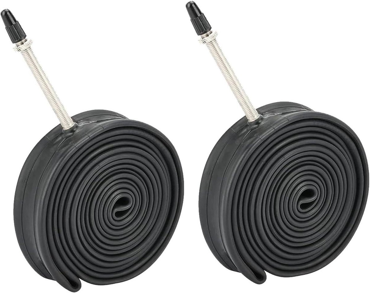 Fiets binnenbanden - Racefiets banden - Fietsen onderhoud - Butylrubber kwaliteit - 2 stuks 28-32C - Zwart