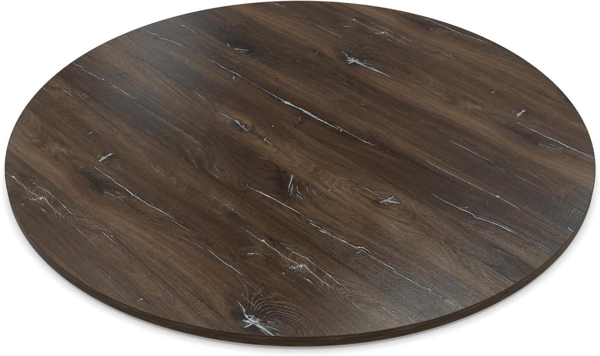 Tafelblad Rond - Houten Blad - Meubel Maatwerk - Krasbestendig Oppervlak - 40 cm Diameter - Eikenlook